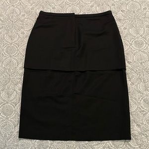 2 Tier Black Pencil Skirt